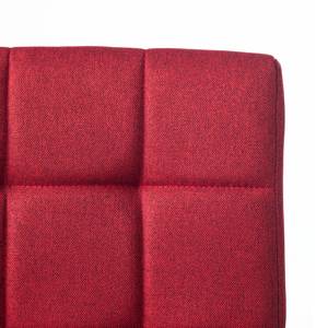 Chaises de bar Panola (lot de 2) Tissu / Hêtre massif - Rouge cerise