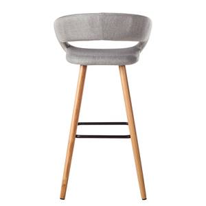 Chaises de bar Volda (lot de 2) Tissu / Chêne massif - Granit