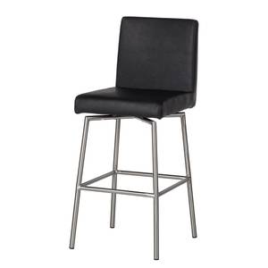 Chaises de bar Wida (lot de 2) Imitation cuir - Noir