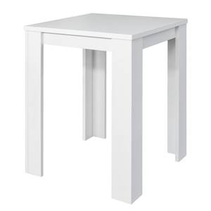 Table haute Bertry Blanc - Bois manufacturé - 80 x 104 x 80 cm