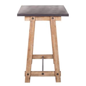 Table haute Beton Acacia partiellement massif - Acacia - Charbon