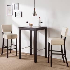 Table de bar Hartley Bois massif - Wengé - 70 x 70 cm