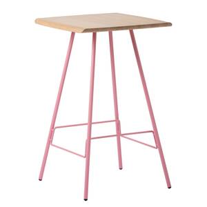 Bartisch Hennes Eiche massiv / Metall - Pink