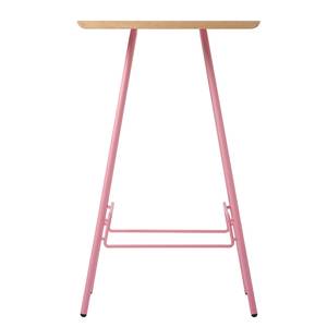 Bartisch Hennes Eiche massiv / Metall - Pink