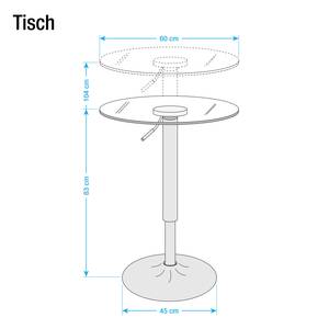 Table de bar Nanda Verre / Chrome