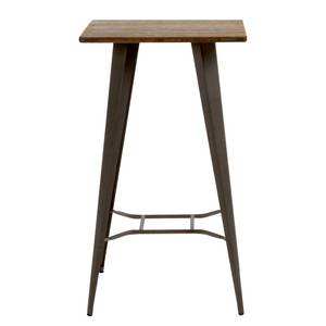 Table de bar Roth Bambou massif / Acier - Gris marron