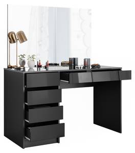 Coiffeuse Sherry avec miroir Anthracite brillant