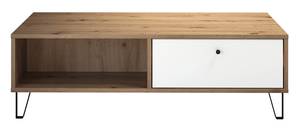 Table basse Touch Marron - En partie en bois massif - 120 x 37 x 60 cm
