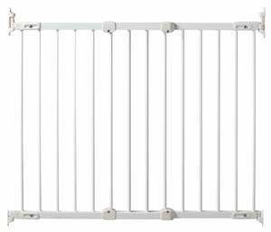 Barrière de sécurité bébé Blanc - Métal - 4 x 75 x 108 cm