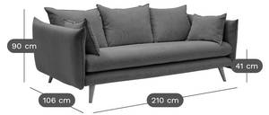 Canapé Orion Beige - Largeur : 210 cm