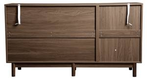 Sideboard Eurynom Ⅲ Braun - Holzwerkstoff - Metall - Massivholz - Holzart/Dekor - 40 x 75 x 140 cm