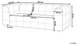 3-Sitzer Sofa MULLOLA Cremeweiß - Weiß