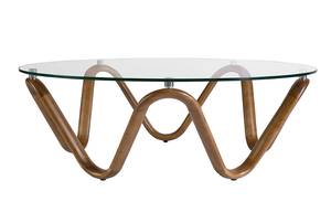 Table basse 2124 Marron - Verre - 115 x 38 x 115 cm