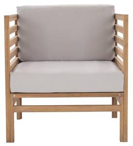 Fauteuil de jardin LINERI Beige - Bois manufacturé - 74 x 79 x 76 cm