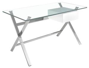 Schreibtisch 3255 Weiß - Glas - 145 x 75 x 75 cm