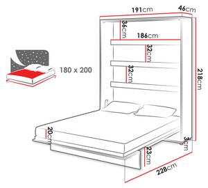 Schrankbett Bed Concept BC-13 Grau