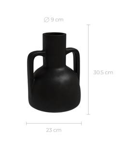 Vase Rozenn Noir - Pierre - 23 x 30 x 23 cm