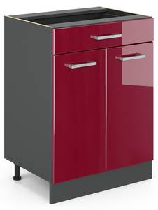 Küchenunterschrank R-Line 34920 Anthrazit - Hochglanz Bordeaux