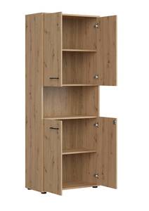 Aktenschrank Space Office Braun - Holzwerkstoff - 80 x 203 x 37 cm