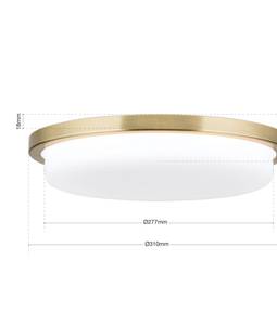 LED Deckenleuchte LEROX Braun - Glas - 31 x 6 x 31 cm