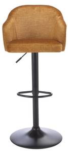 Tabouret de bar CARSTEN Jaune - Textile - 51 x 113 x 52 cm