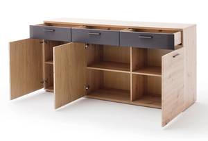 Wohnzimmer Claas 32 (5-teilig) Braun - Holzwerkstoff - Kunststoff - 490 x 198 x 50 cm