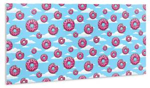 Selbstklebendes Wandpaneel Donuts Blau - Kunststoff - 100 x 50 x 50 cm