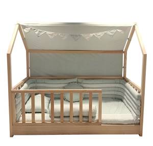 Hausbett Morena Montessori Braun - Massivholz - Holzart/Dekor - 199 x 174 x 100 cm