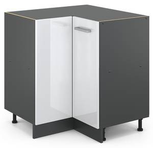 Eckschrank R-Line 34908 Anthrazit - Hochglanz Weiß