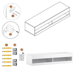 TV-Schrank Prägnant Ⅱ Weiß - Holzwerkstoff - Holz teilmassiv - 40 x 31 x 140 cm