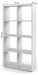 Meuble de rangement cube Scutum 23114 Blanc - 72 x 143 x 29 cm