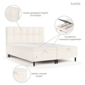 Premium Polsterbett Axelle Creme - Breite: 140 cm