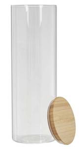 Bocal en verre et bambou 2L Verre - 11 x 30 x 11 cm