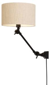 Wandlampe Amsterdam W1B3220LL Braun - Creme