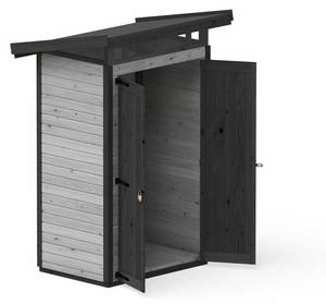 Holz Gartenhaus StrongBox S Grau