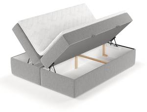 Boxspringbett Yoko Grau - 200 x 201 cm