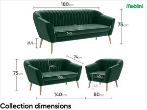 Sofa Kaia (3-Sitzer) Grün