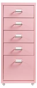 Caisson de bureau Kökar Rose foncé - Hauteur : 69 cm