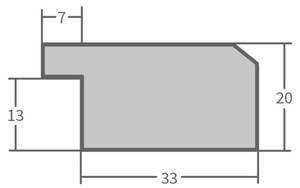 Wandspiegel H670 Schwarz - 57 x 107 cm