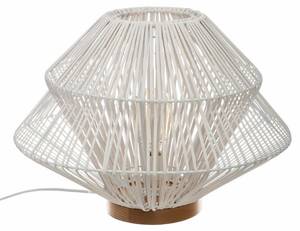 Tischleuchte, Rattan, weiß, H33 Weiß - Metall - 45 x 33 x 45 cm