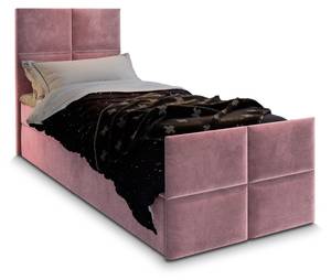 Boxspringbett ARIEL 100 Hochglanz Altrosa - Breite: 100 cm