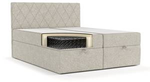 Boxspringbett Elodie Beige - Grau - 180 x 110 x 208 cm