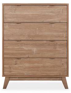 Commode Boobang Beige - Bois manufacturé - 40 x 105 x 82 cm