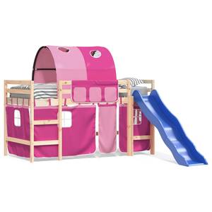 Kinderhochbett mit Tunnel D9547 Pink - 80 x 200 cm