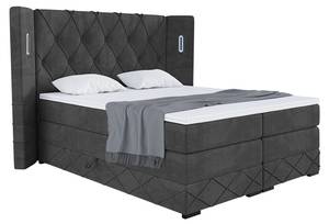 Boxspringbett Manuel Schwarz - Breite: 206 cm - H3