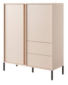 Kommode DAST 2D2S LED Beige - Holzwerkstoff - Kunststoff - 104 x 124 x 40 cm