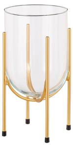 Vase Jamey Gold - Glas - Metall - 17 x 124 x 17 cm