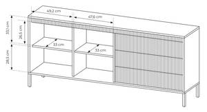 Sideboard Falsetto Breite: 188 cm