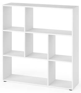 Raumteiler Nove Weiß 7 Fächer Weiß - Holzwerkstoff - 104 x 108 x 29 cm
