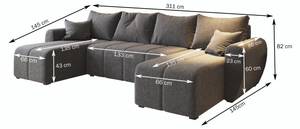 Ecksofa MADISON U Braun